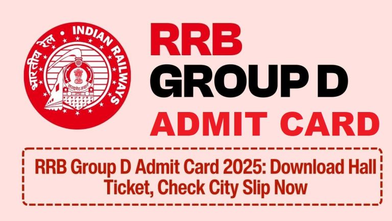 Railway RRB Group D Admit Card 2025
